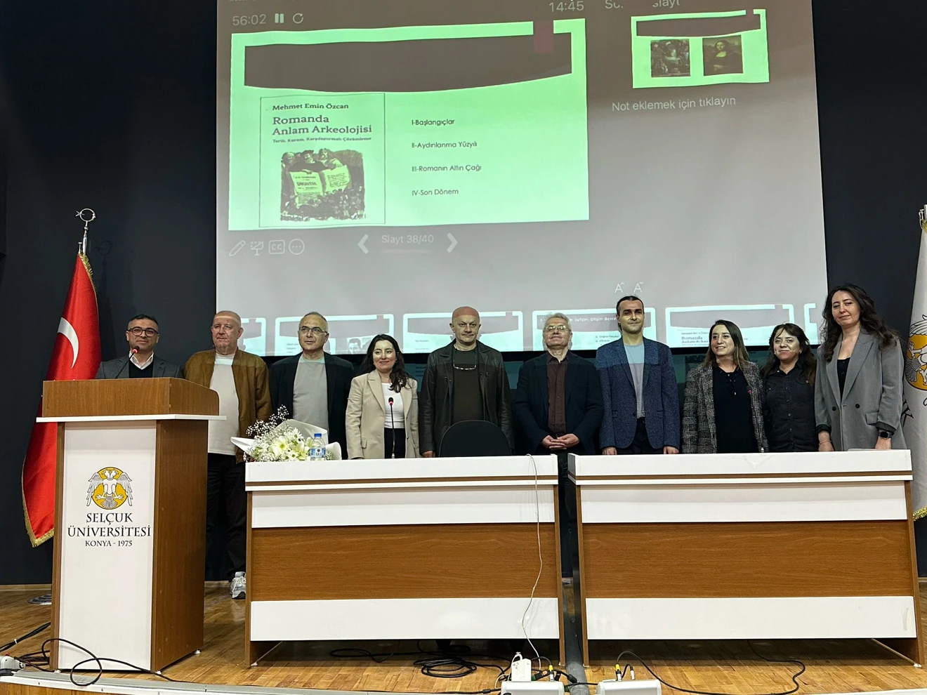 - Konferans: "Romanda Anlam Arkeolojisi"- Prof. Dr. Emin ÖZCAN